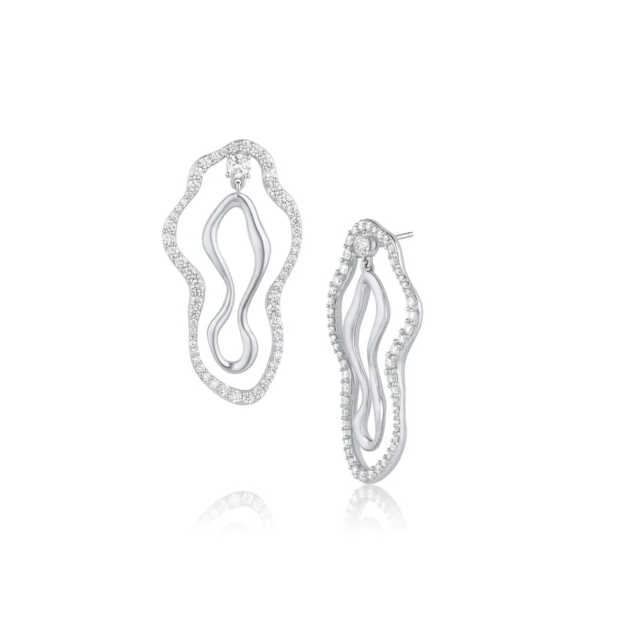 Tonglin Bold Geometric Diamond Earrings with Fine Detailing | Jewelry Manufacture