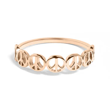 Tonglin Stainless Steel Peace Sign Stacking Ring - Jewelry Manufacturer