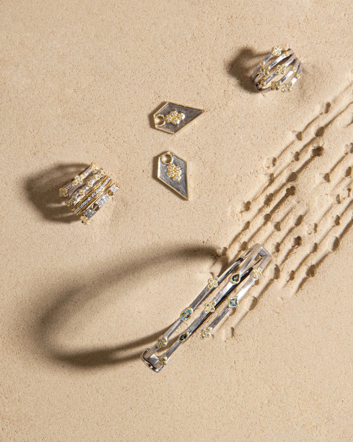 Tonglin Mixed Metal Double Crossover Ring - Jewelry Manufacture