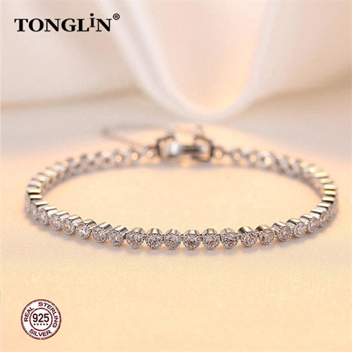 Tonglin High Quality Custom Silver Bracelets Vermeil Minimalist Large Cuff Sterling Silver Custom Charm Bracelets Wholesale