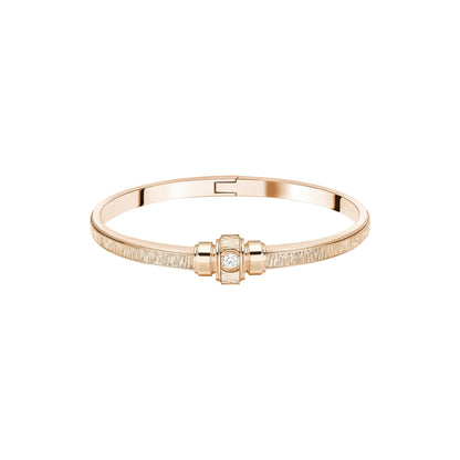 Tonglin Elegant Rose Gold Bangle – Classic Design with Diamond Accents for Wholesale