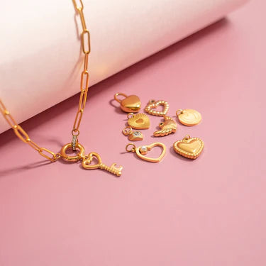 Tonglin Stainless Steel Heart Charm Set - Jewelry Manufacturer