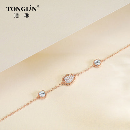 Tonglin 18K rose Gold ruby Bracelet