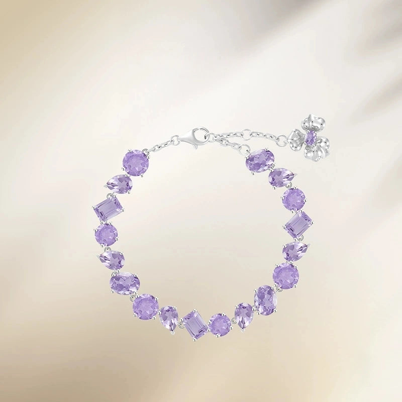 Tonglin Monet’s Iris Flower Themed  Bracelets  – 925 Silver with 3A Cubic Zirconia for Wholesale