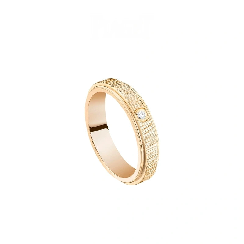 Tonglin Classic 18K Gold Rotatable Men's Ring  Stylish Rotating Design, Minimalist and Elegant