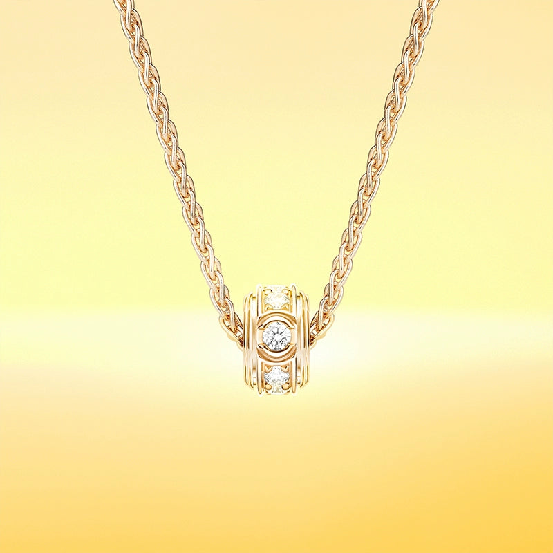 Tonglin Wholesale Recommendation | Rotatable Diamond Pendant Necklace with Lab-Grown Diamonds, Dynamic and Luxurious