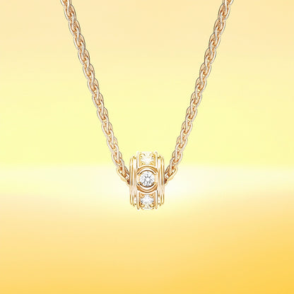 Tonglin Wholesale Recommendation | Rotatable Diamond Pendant Necklace with Lab-Grown Diamonds, Dynamic and Luxurious