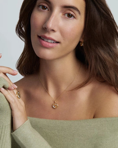 Tonglin Skye Celestial 18k Yellow Gold Vermeil Locket Pendant Necklace