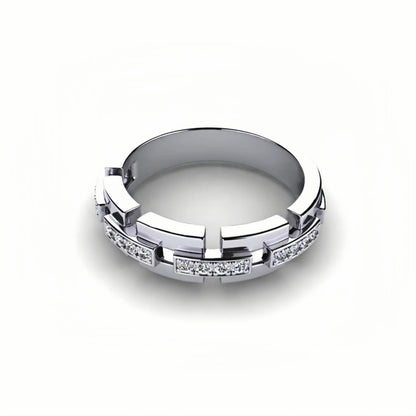 Tonglin 18K Luxury Men's Diamond Ring  Elegance & Prestige