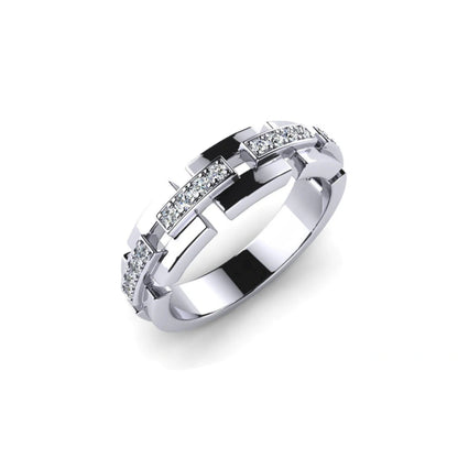 Tonglin 18K Luxury Men's Diamond Ring  Elegance & Prestige