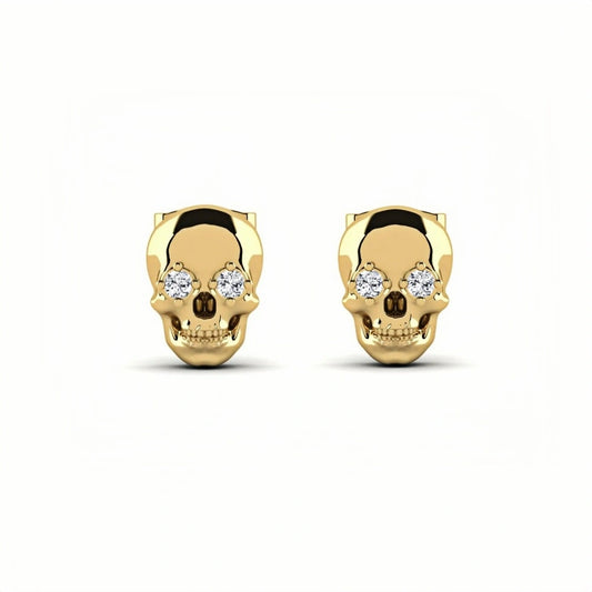 Tonglin 18K Skull Bone Men's Earrings  A Symbol of Style & Edge